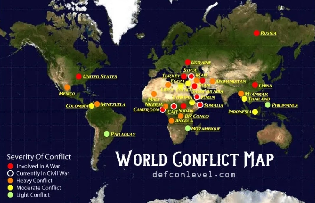 Các cuộc xung đột đang diễn ra ở đâu trong thế giới đương đại?